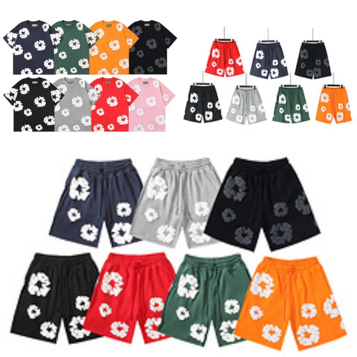 Foam Print Tee & Shorts Set – Bild 1